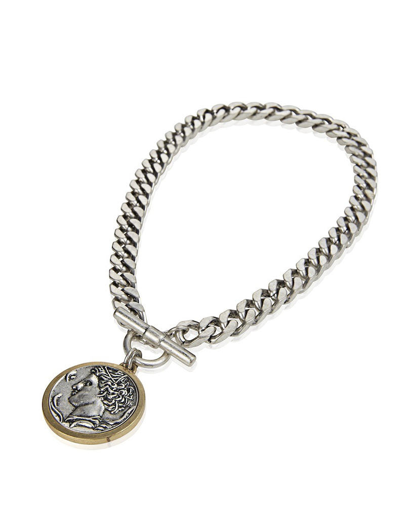 Silver Jenny Bird Coin Necklace Arethusa Medallion