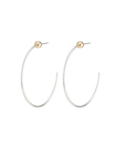 silver icon hoops jenny bird with gold