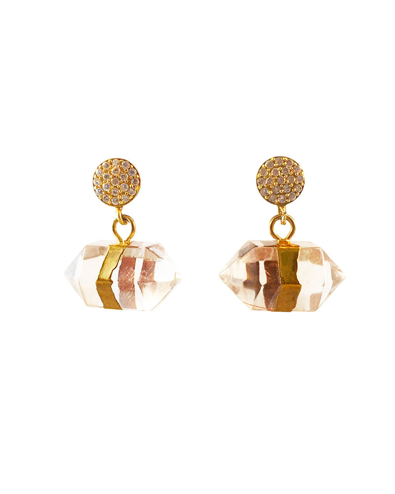Jewels By Dunn Crystal Bullet Earrings
