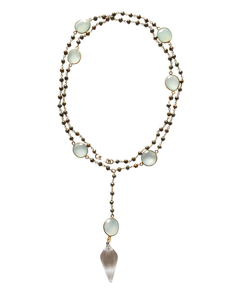 Jewels By Dunn Crystal Oval Necklace