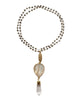 Jewels By Dunn Tear Drop Gold Crystal Necklace