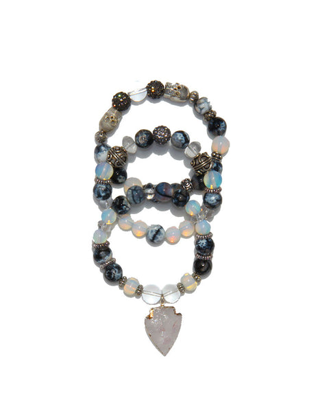 Jewels By Dunn Opal Essence Handmade Bracelet Set