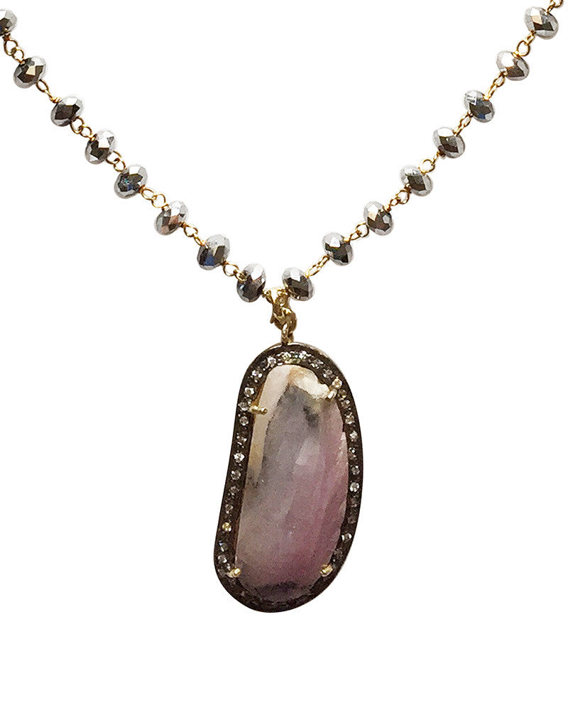 Jewels By Dunn Sapphire Hematite Necklace