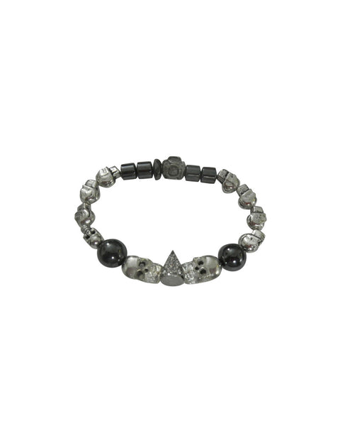 Jewels By Dunn Two Faced Skulls Bracelet 