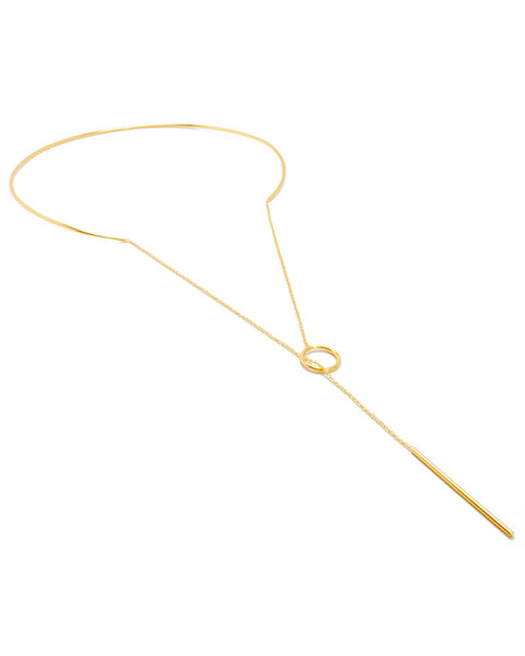 Joyiia Gold Lariat Choker Necklace