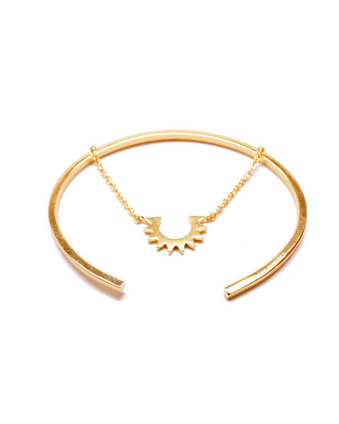 Joyiia Gold Sunburst Bracelet Cuff