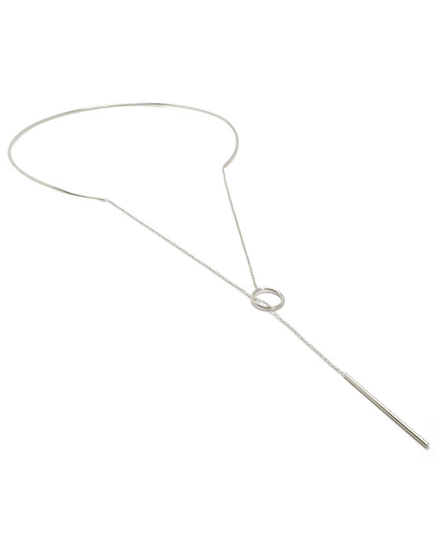 Joyiia Silver Lariat Choker Necklace