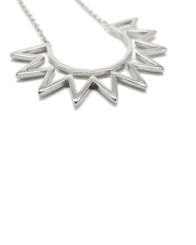 Joyiia Silver Sunburst Necklace Front