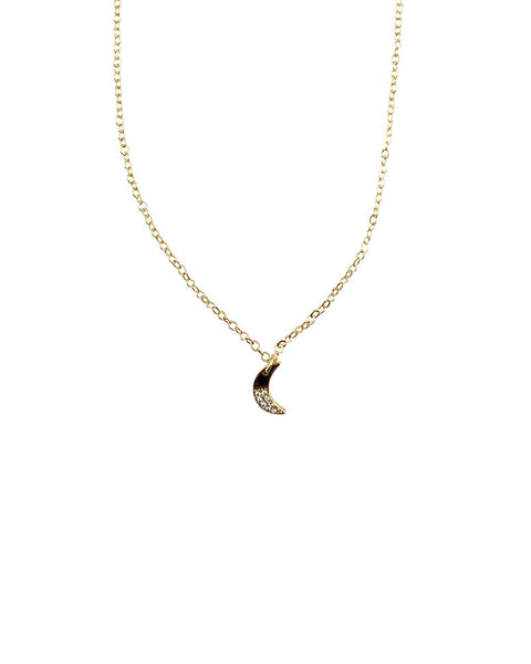 Jules Smith Mini Crescent Moon Charm Necklace