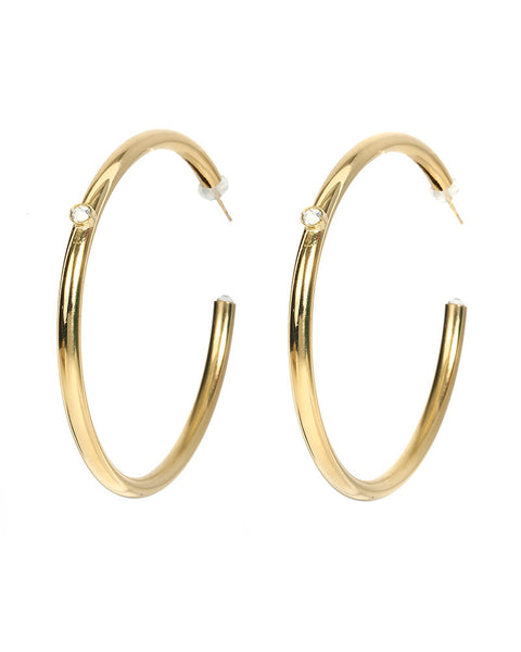 gold hoop earrings l george designs cystal big small hoop round 