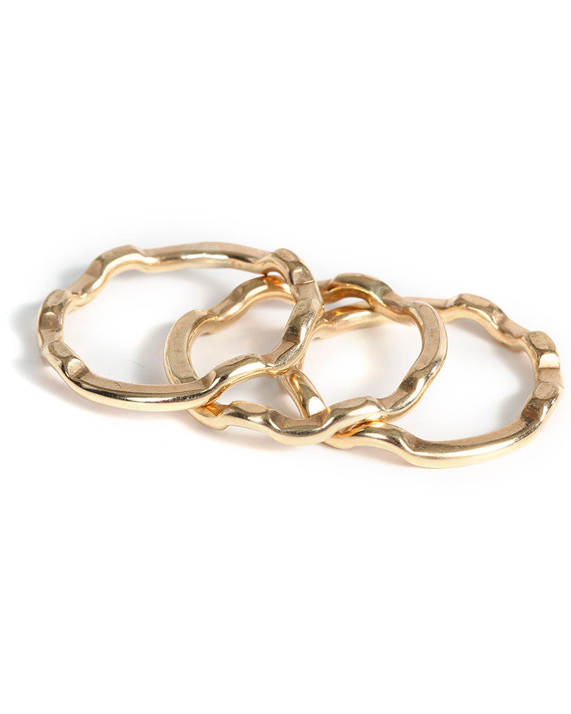 gold wavy zig zag stackers gold rings l george designs