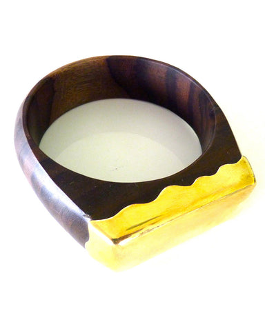 Lena Bernard Rona Rosewood Bangle With Brass