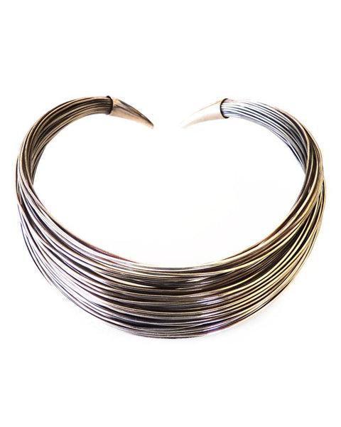 Lena Bernard White Brass Wire Collar