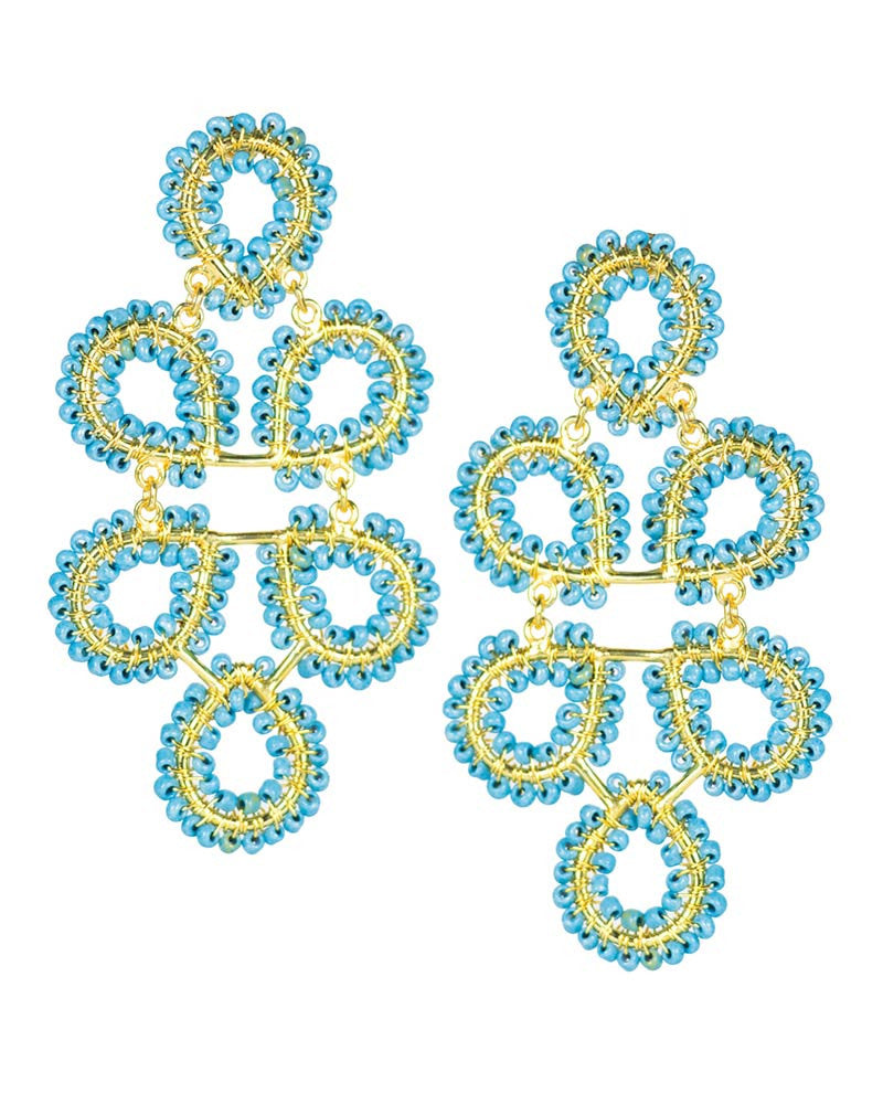 lisi lerch designer earings blue turqouise fashion womens jewelry 