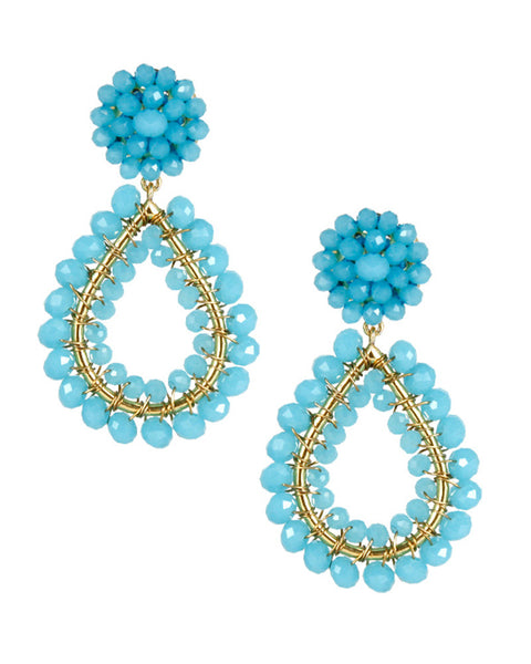 earrings aqua blue hanging dangling lisi lerch