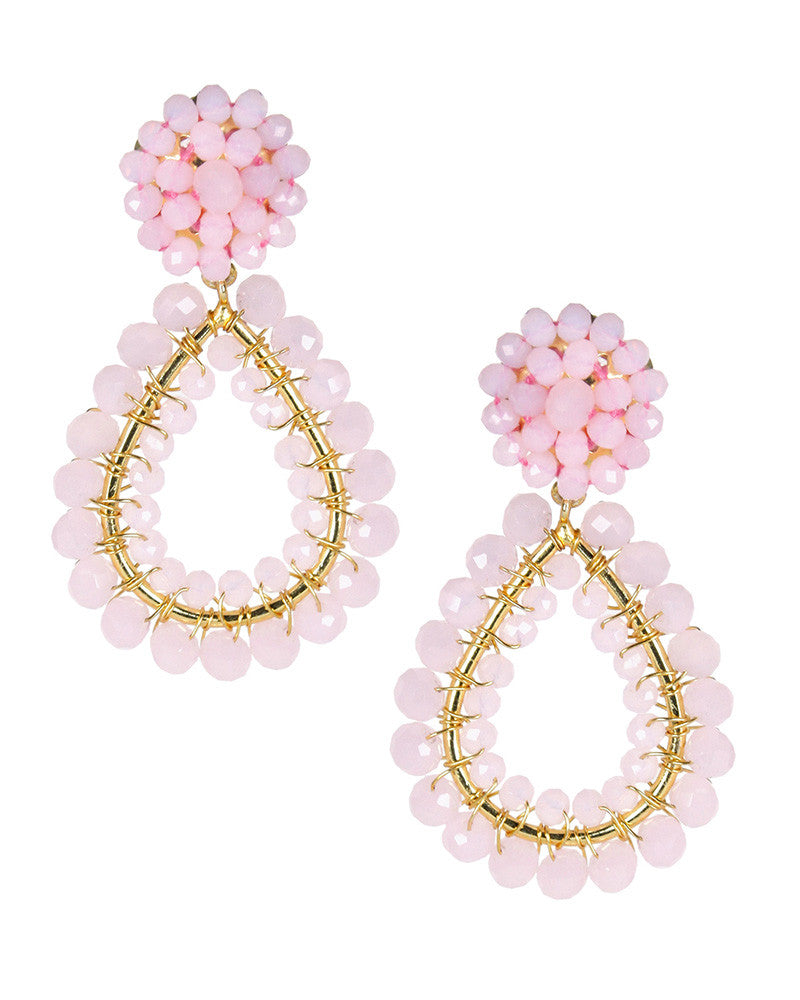 Dangler Pink Fancy Designer Stone Earring at Rs 322/pair in Jaipur | ID:  23953521430