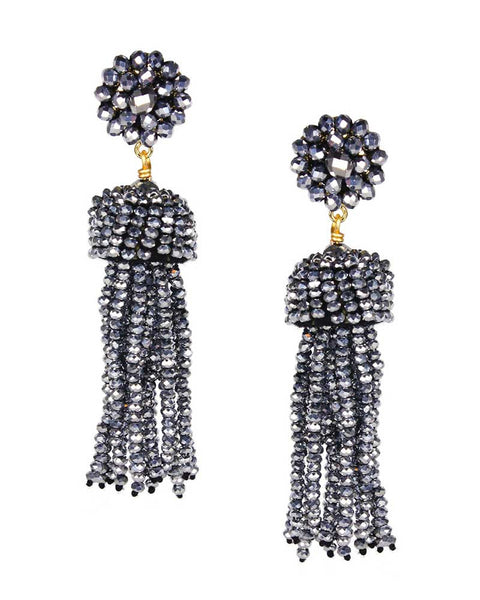 fun disco designer tassel earrings lisi lerch summer trend style