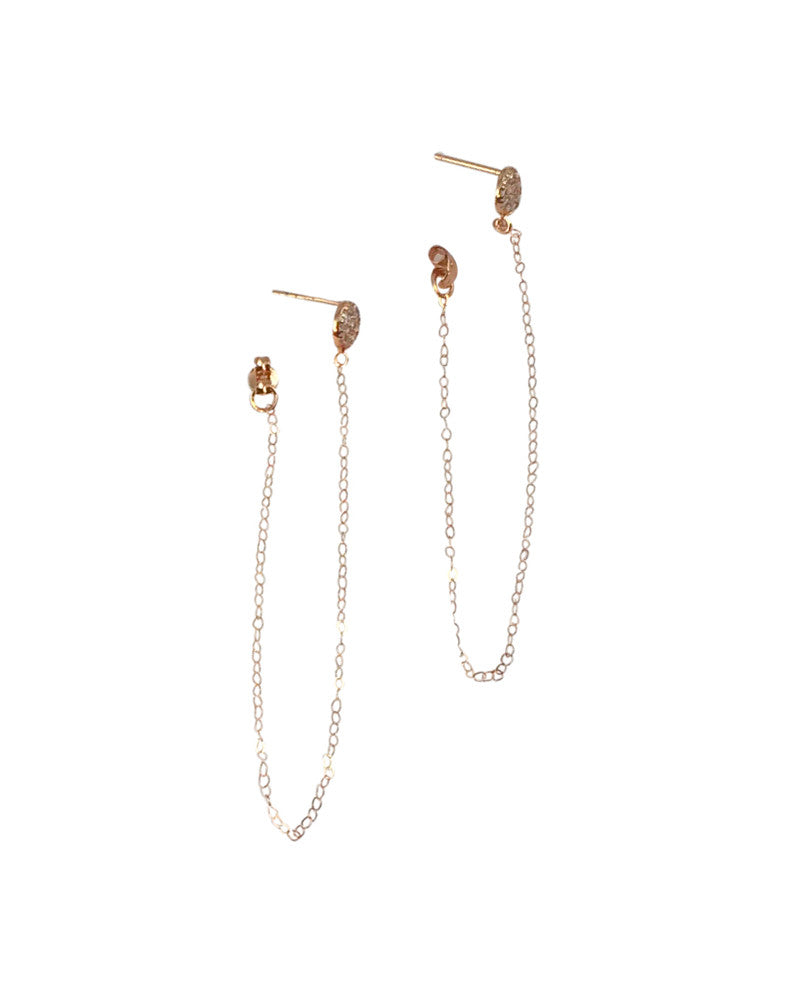 Rose Gold Chain Earrings