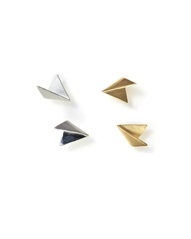 Mau Mini Fold Studs Gold and Silver