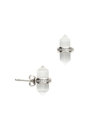 Melanie Auld Crystal Silver Earrings