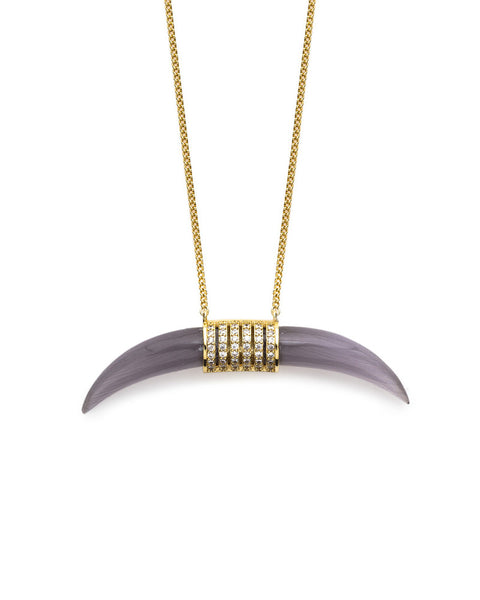 Melanie Auld Double Tusk Necklace Grey