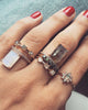 Melanie Auld | Emerald Cut Stacking Ring - Moonstone