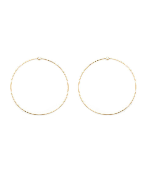 gold halo round circular womens jewelry earrings designer melanie auld