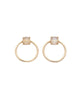 Melanie Auld | Mini Hoops Moonstone Gold Earrings