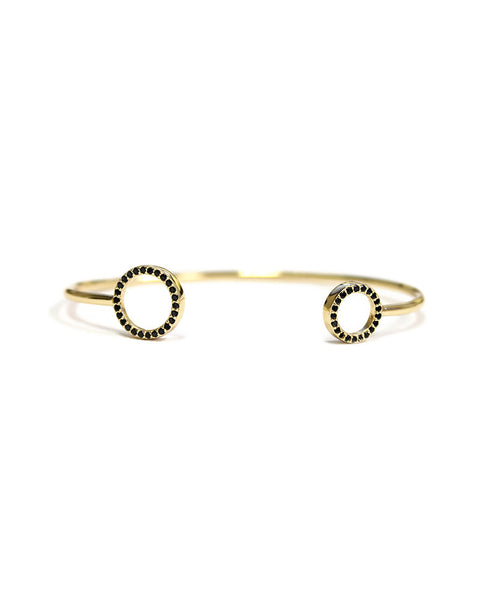 Melanie Auld Pave Circle Cuff Black Pave