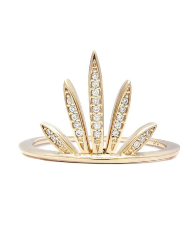 gold fan ring melanie auld stack jewelry shiny gold women ladies
