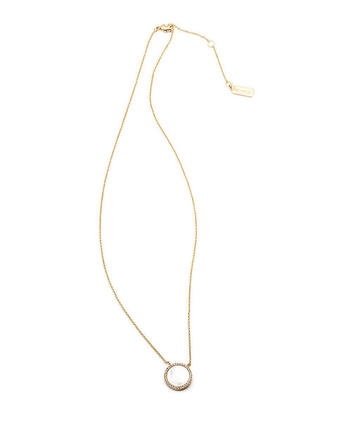 melanie auld pave circle stone necklace