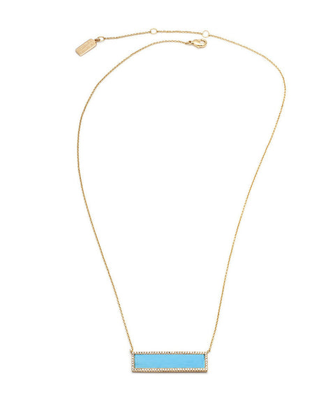 melanie auld turquoise stone bar necklace