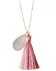 Melanie Auld | Pink Tassel Island Shell Necklace