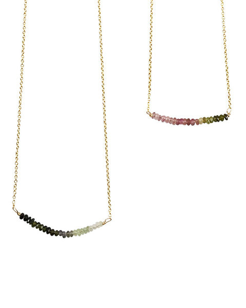 Multicolored Glass Beaded Curved Fashion Jewelry Necklace