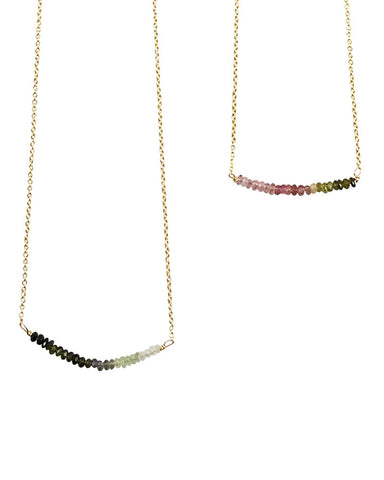 Multicolored Glass Beaded Curved Fashion Jewelry Necklace