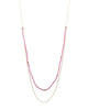 Meridian Avenue | Glass Beaded Gold Necklaces (Multiple Colors)