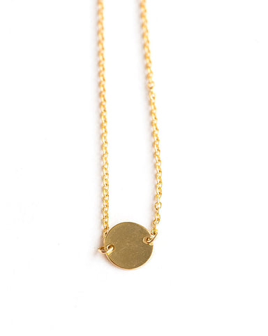 Meridian Avenue Mini Round Disk Gold Bracelet 