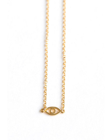 Meridian Avenue Mini Evil Eye Gold Bracelet 