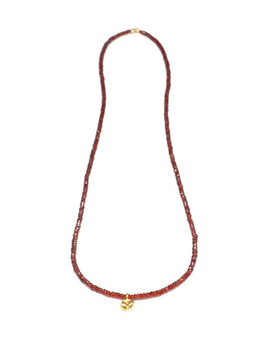 Meridian Avenue Faceted Garnet Red Beaded Necklace
