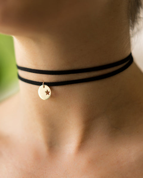 star disc choker necklace