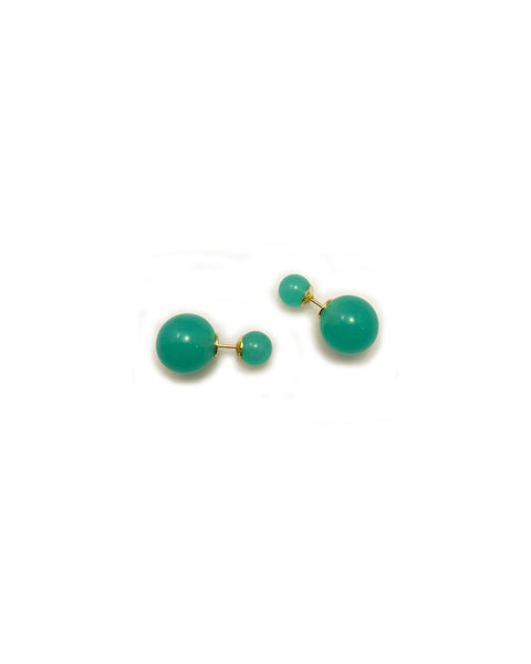Meridian Avenue Natural Seafoam Polymer Stud Earrings 