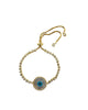 Meridian Avenue | Gold Round Evil Eye Bracelet
