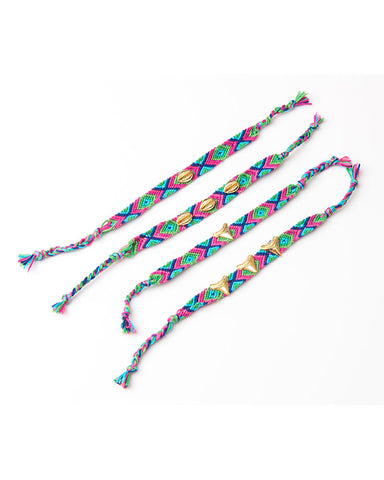Meridian Avenue Blue Friendship Bracelet with Charm