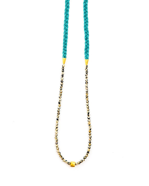 Meridian Avenue Dalmatian Jasper Ocean Handmade Necklace