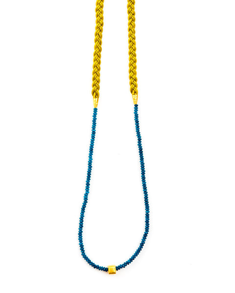 Meridian Avenue Teal Jade Chartreuse Handmade Necklace
