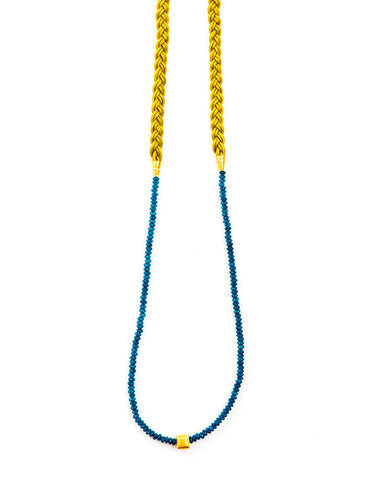 Meridian Avenue Teal Jade Chartreuse Handmade Necklace