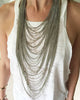 Meridian Avenue | Long Layered Silver Chain Necklace