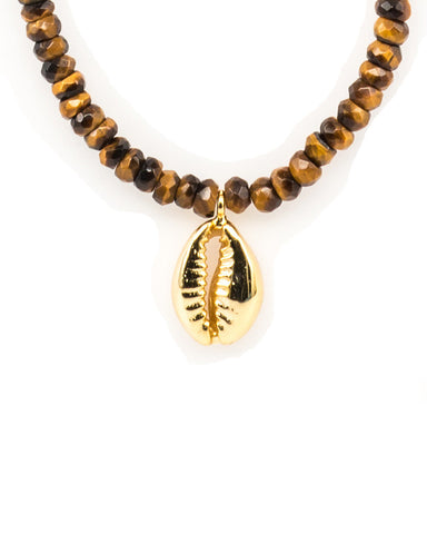 Meridian Avenue Tiger Eye Beaded Handmade Necklace 
