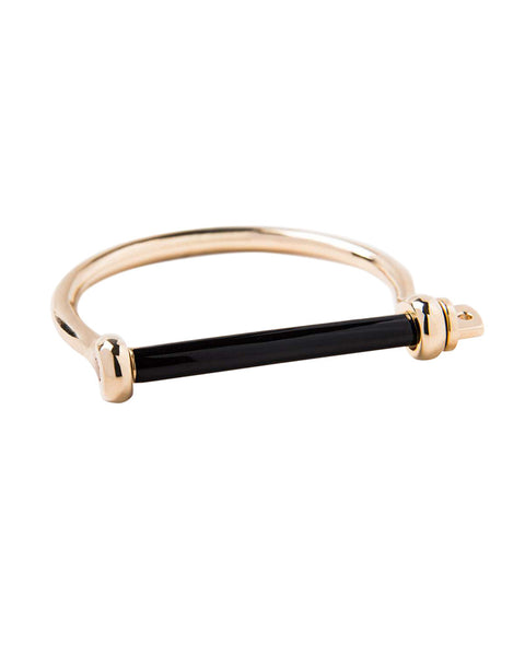 Miansai Black Enamel Gold Cuff