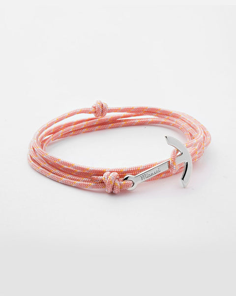 miansai mini anchor on peach rope